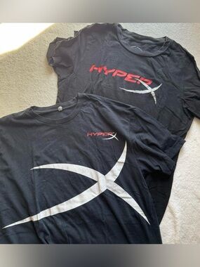 2 pack HyperX (official) black t-shirt bundle